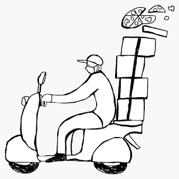 Delivery boy on a scooter transparent png | Free  transparent png - 2304998