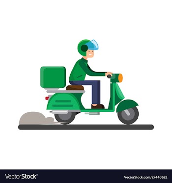 Delivery concept icon order online motorbike vector image