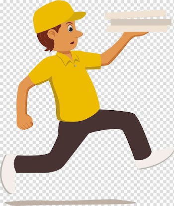 Delivery Courier , People running transparent background PNG clipart