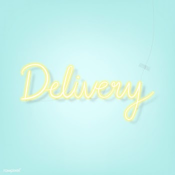 Delivery during coronavirus pandemic neon sign vector | Free  vector - 2309447