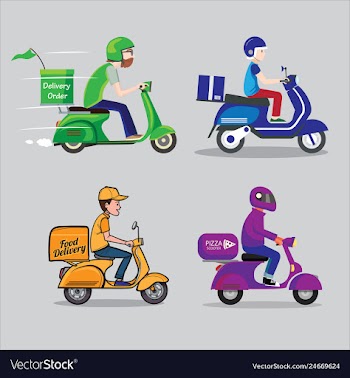 Delivery order food vector image