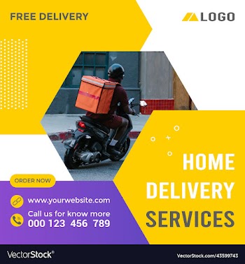 delivery service social media ad banner