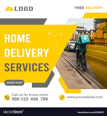 delivery service social media ad banner
