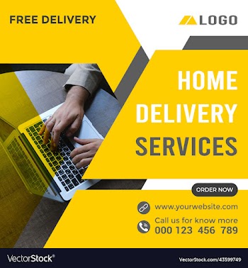 delivery service social media ad banner
