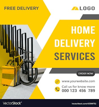 delivery service social media ad banner