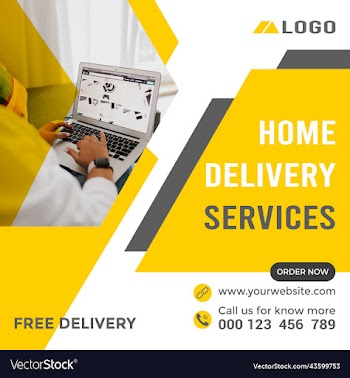 delivery service social media ad banner