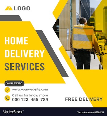 delivery service social media ad banner