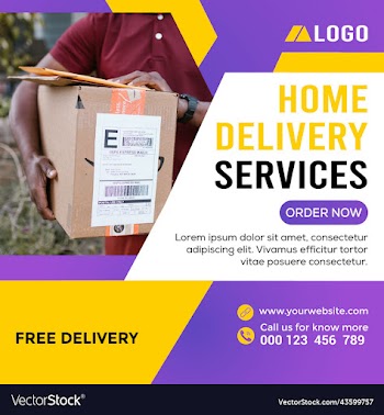 delivery service social media ad banner