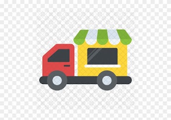 Delivery Truck And Van Simple Icons Royalty Free Vector - Food