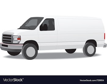 Delivery van vector image