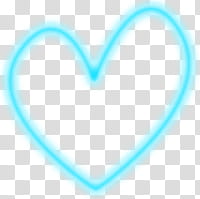 DELUCES NEON DE COLORES, blue heart illustration transparent background PNG clipart