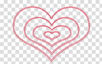 DELUCES NEON DE COLORES, pink hearts transparent background PNG clipart