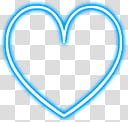 DELUCES NEON DE COLORES, teal heart illustration transparent background PNG clipart