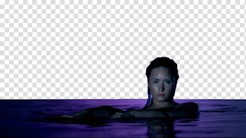 Demi Lovato Neon Lights, woman's face transparent background PNG clipart