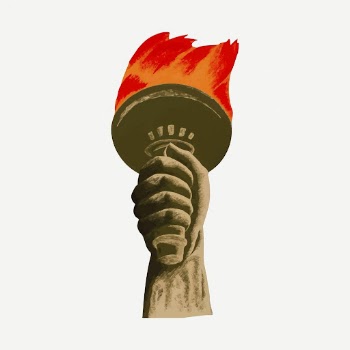 Democracy torch design element, vintage | Free PSD - rawpixel