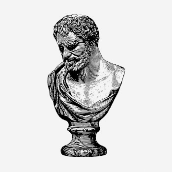 Democritus bust hand drawn illustration. | Free Photo - rawpixel