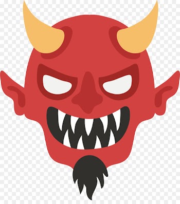 Demon Devil - Scary red demon heads 