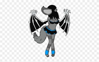 Demon Wolf Bat ^^ Link To Free Line Art - Furry Bat Girl