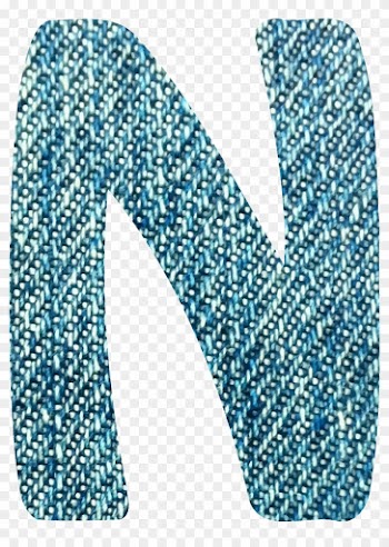 Denim Alphabet, - Alphabet N