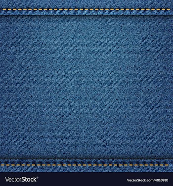  					Denim jeans texture with strings and seams vector&nbsp;image														