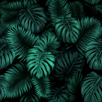 Dense Tropical Foliage Pattern
