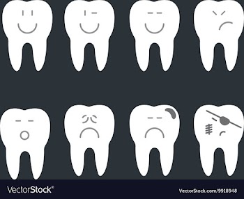 Dental characters vector image