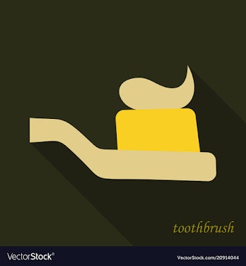 Dental concept toothbrush with toothpaste vector image