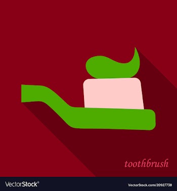 Dental concept toothbrush with toothpaste vector image