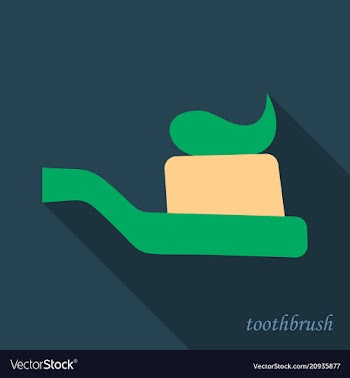 Dental concept toothbrush with toothpaste vector image