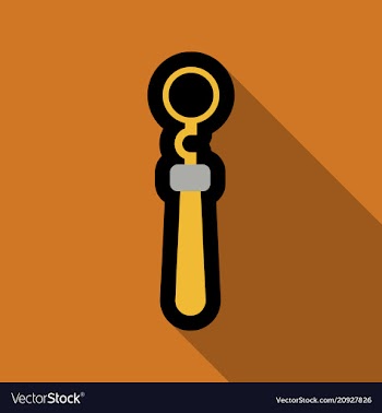 Dental inspection mirror - tool dental checkup vector image