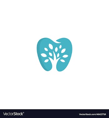 dental life dental clinic tree leaf grow up logo