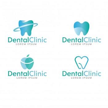 Dental logo collection Free Vector