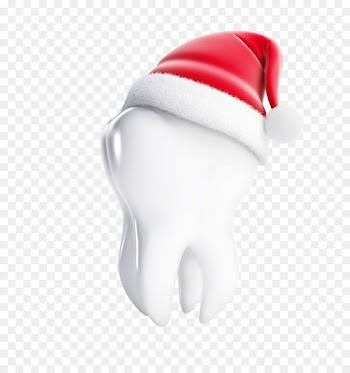 Dentistry Tooth decay Christmas - Wearing Christmas hats teeth 