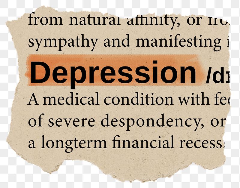 Depression png dictionary word sticker, | Free PNG - rawpixel