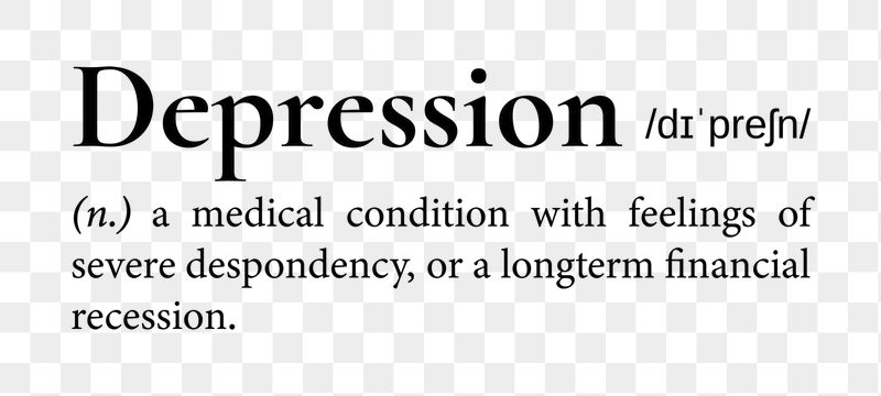 Depression png dictionary word sticker, | Free PNG - rawpixel