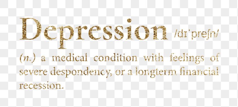 Depression png dictionary word sticker, | Free PNG - rawpixel