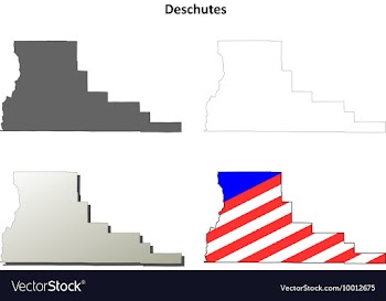 Deschutes Map Icon Set vector image
