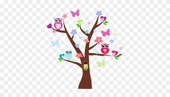 Desenho De Pássaros Png - Owl In Tree Clipart