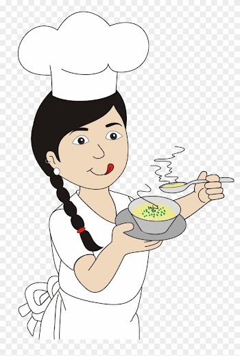 Desenho De Uma Cozinha Mulher De Desenho Animado No - Kit Baby Look + Camiseta Chef De Cozinha Tal Mãe Tal
