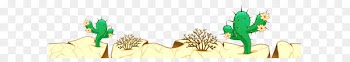 Desert Clip art - Desert Ground with Cactuses PNG Clipart Picture 