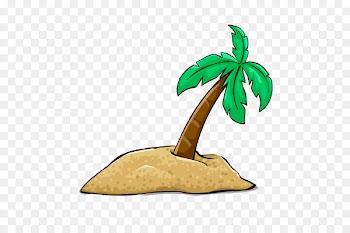 Desert Island, Drawing, Island, Tree, Leaf PNG