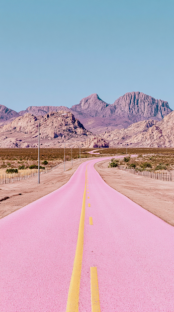 Desert Road Trip Scene
