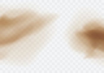 Desert sandstorm, brown dusty cloud on transparent Free Vector