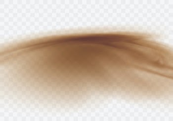 Desert sandstorm, brown dusty cloud on transparent Free Vector