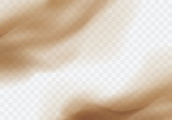 Desert sandstorm, brown dusty cloud on transparent Free Vector