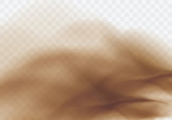 Desert sandstorm, brown dusty cloud transparent background Free Vector