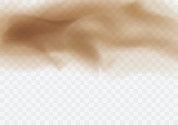 Desert sandstorm, brown dusty cloud transparent background Free Vector