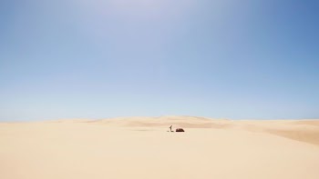 desert under blue sky