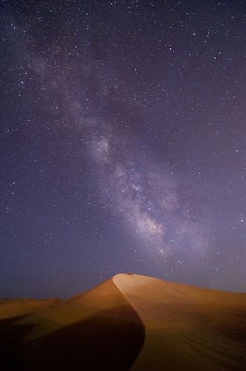 desert under milky way
