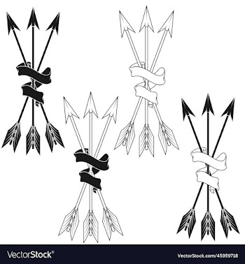 design arrows with ribbon